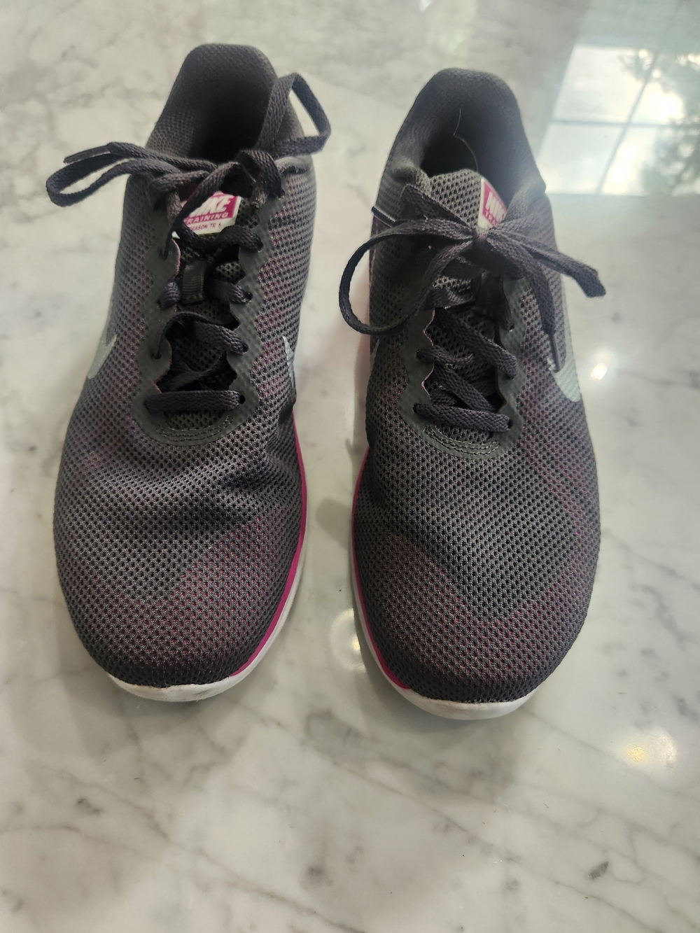 Nike Women's Grey and Pink Running Shoes, LIKE NEW.